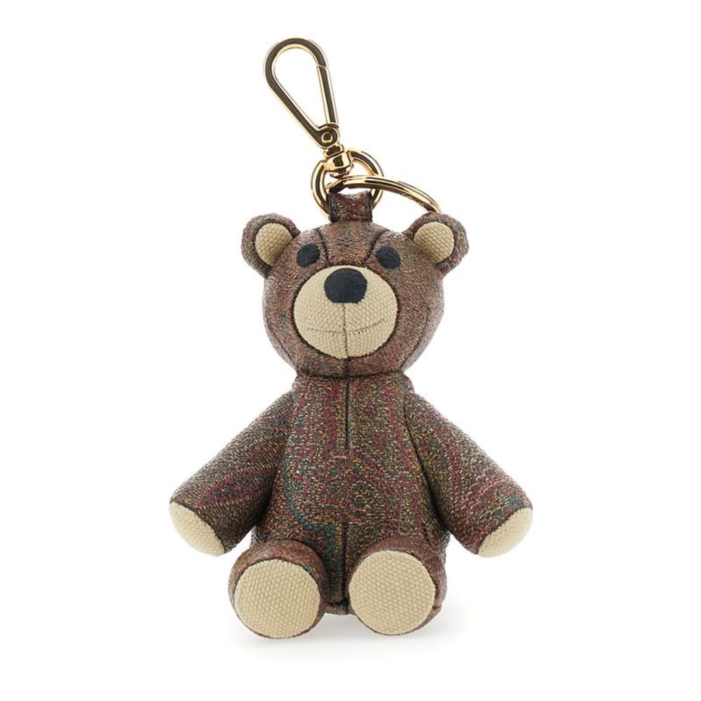 Etro Women Brown Bear-Shaped Keychain In Fabric For Women.